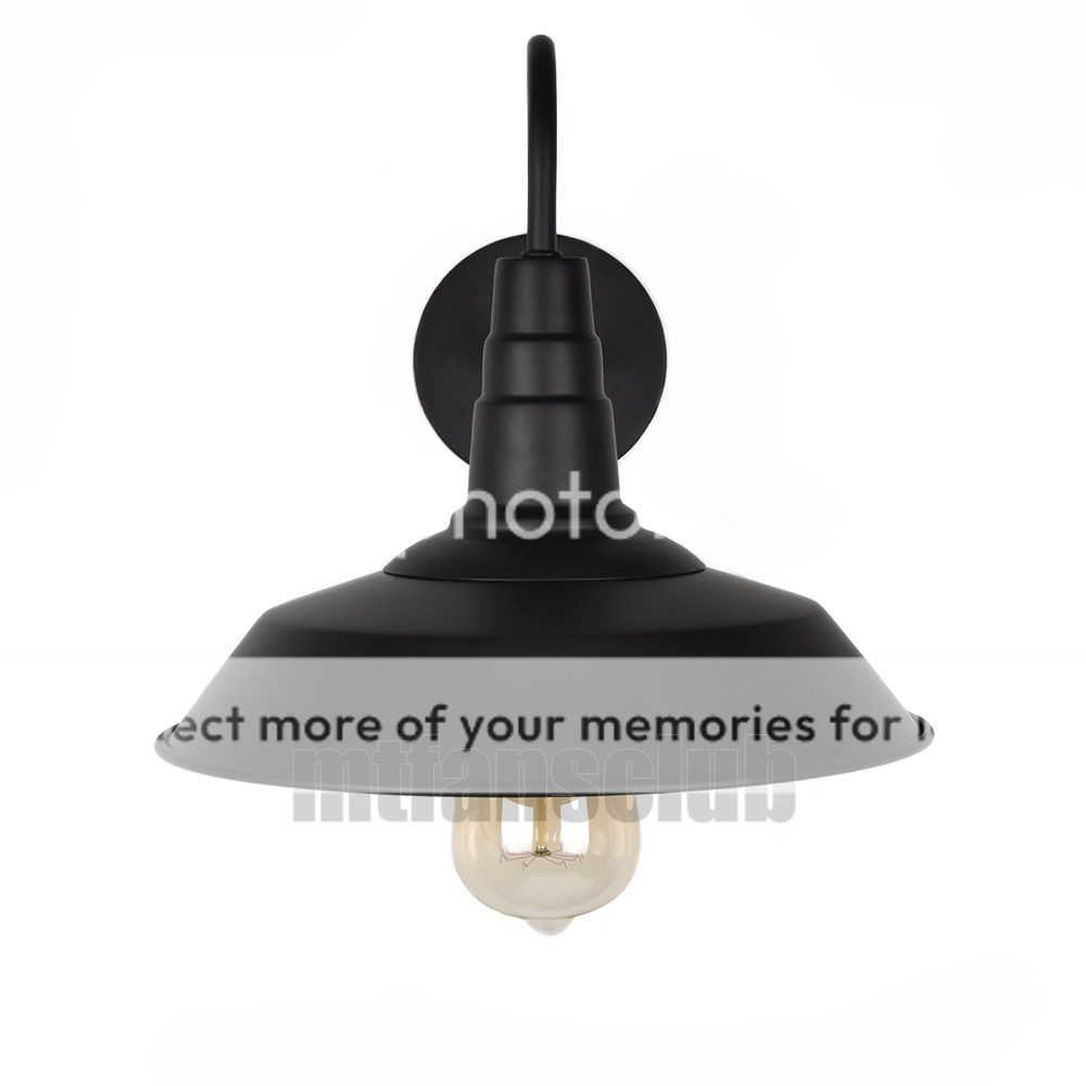 Vintage Edison-Style Wall Lamp Shade Industrial Light Metal Handmade Bulb E27 eBay