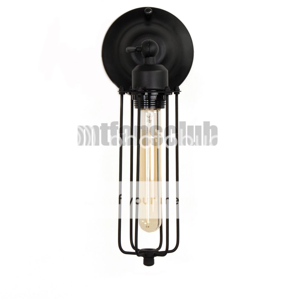 Vintage Retro Edison Wall Lamp Shade Industrial Light Metal Handmade Bulb E27 #J eBay